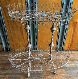 Stunning Two Tiered Park Hill French Wire Stand