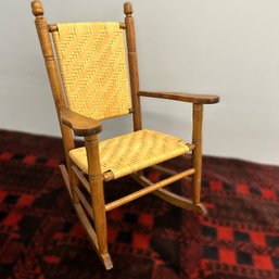 Antique Cane Seat & Back Children's Rocker, Lovely Example In Great Condition!