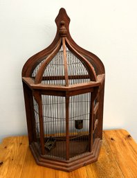 Unique Domed Wooden & Metal Bird Cage