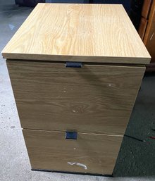 Wood And Metal 2 Drawer Filing Cabinet