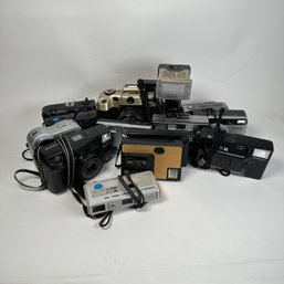 Lot Of Untested Assorted Film And Digital Cameras
