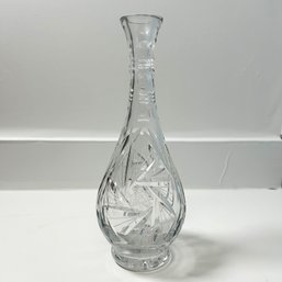 A Clear Cut Glass Vase