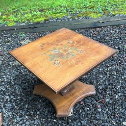 Vintage End Table, Low Side Table, By Hitchcock Furniture Company