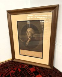 Incredible Antique Portrait Of George Washington, Engraved By William E. Marshall, Scarce Proof Edition Framed