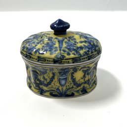 Gorgeous Antique Lidded Trinket Or Jewelry Box, Stamped