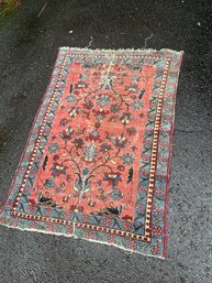 Antique Hand Woven Persian Hamadan Rug, 55in By 39.5in