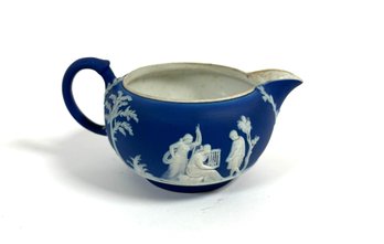 Wedgwood Cobalt Blue Neoclassical Jasperware Porcelain Creamer 1930s