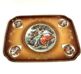 Detailed Neo Classical Decorative Porcelain Serving Tray Mitterteich Bavaria Germany
