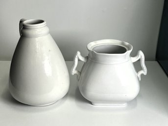 Two Decorative Pieces Of Stoneware