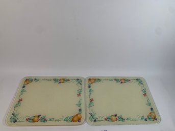 Pair Of Glass Cutting Board Counter Savers