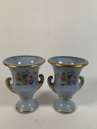 Pair Of Vintage Urn Style Floral Vases