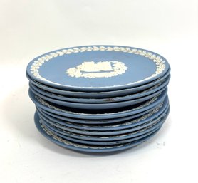 Set Of 11 Vintage Wedgwood Jasperware Christmas Display Plates With Boxes
