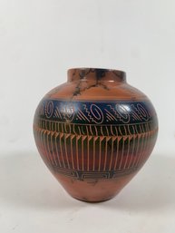 Navajo Etched Pottery Vase