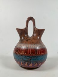 Handcrafted Navajo Wedding Vase, Artist Signed