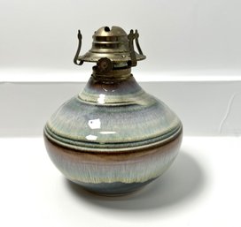 Studio Pottery Art Lamp Base With Glazed Finish For Kerosene / Hurricane Lamp