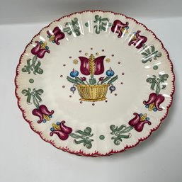 American Limoges Old Dutch Set Of Four 10inch Plates