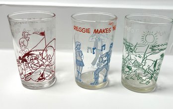 1960s & 1970s Juice Glasses: Flintstones & Archie Comics