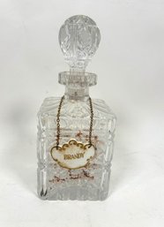 Vintage Crystal Brandy Decanter