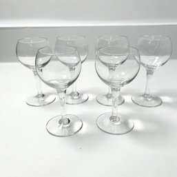 Set Of 6 Tiny Clear Glass Cordial Glasses