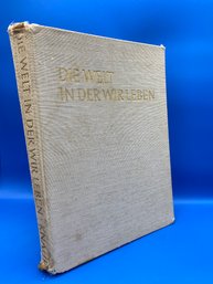 Vintage 1955 German Book: Die Welt In Der Wir Leben Hardcover Coffee Table Book