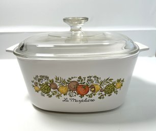 Corning Ware ' Spice Of Life' Lidded 3 Liter Casserole Baking Dish With Pyrex Lid