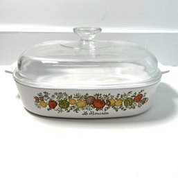 Corning Ware ' Spice Of Life' Lidded Casserole Baking Dish With Pyrex Lid