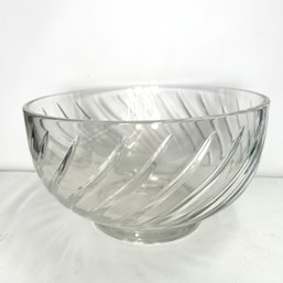 Quality Clear Glass Bowl With Swirl Design