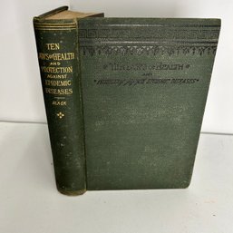 Antique Book: The Ten Laws Of Health, By J R Black, M.D. 1885