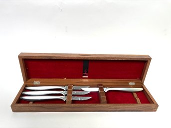 Gerber Legendary Blades Partial Set Of Knives In Wooden Case