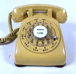 Vintage Yellow Rotary Phone