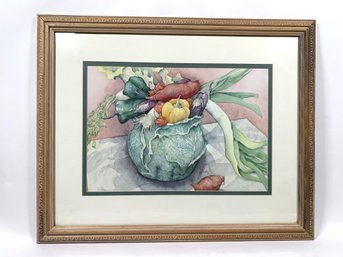 Unique Still Life Fruit Basket Centerpiece Artwork