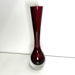 Beautiful Ruby Art Glass Vase