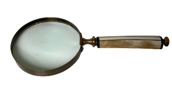 Lovely Large Magnifying Glass With Mother Of Peal Inlay Handle