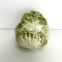 Lidded Italian Pottery Cabbage Jar
