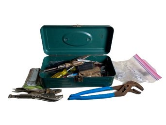Metal Toolbox With Great Assortment Of Tools