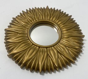 Small Gold Sunburst Mirror 6' Wide.