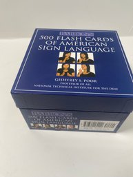 500 Flash Cards Of American Sign Language In Box