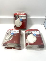 Set Of 3 New In Box Fire & Smoke Alarms