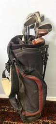 Set Of Golf Clubs In Carry Case, Variety Of Brands