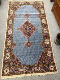 Antique Hand Woven Persian Rug With Beautiful Blue Colors 46'x89'