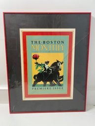 Premier Issue Of The Boston Monthly Framed & Matted