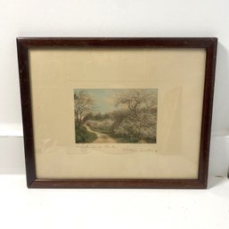 Wallace Nutting Signed & Framed Print - ' Decked As A Bride'