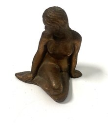 Small Metal Woman Figure Sculpture