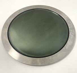 Vemi Italian Stainless Steel Plate - Lazy Susan Style