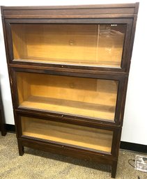 5 Piece 3 Section Macy's Barrister Bookcase With Lifting Glass Front