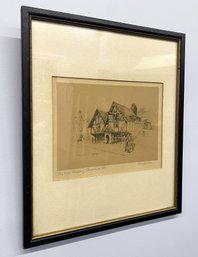 Signed Print Of A Victorian Town Scene