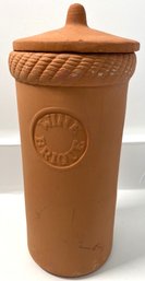 Wine Brique Tall Clay Canister