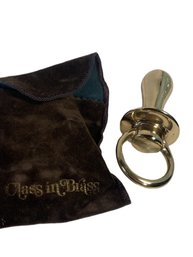 Collector's Brass Pacifier With Storage Bag