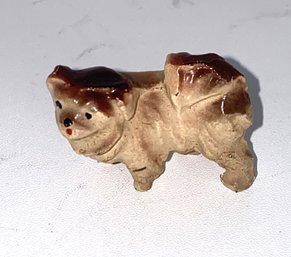 Tiny Vintage Cast Iron Dog Figurine - 1.5inches Long