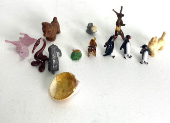 Collection Of Miniature Figurines, Mostly Glass & Animals